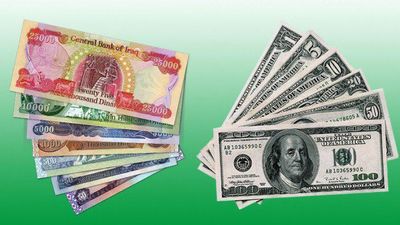 سیر صعودی ارزش دینار عراقی دربرابر دلار آمریکا