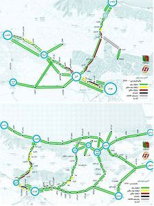 جدیدترین نقشه ترافیکی استان‌های مازندران و البرز